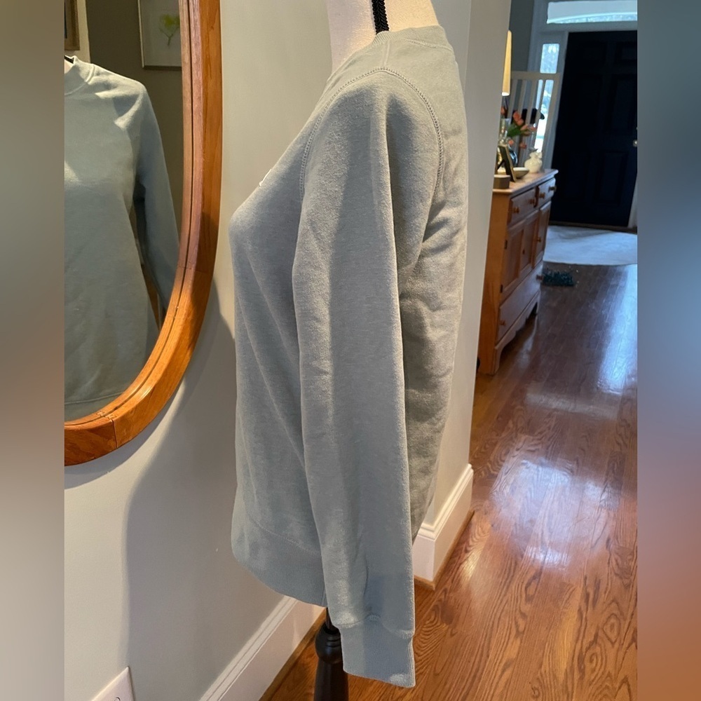 The North Face Crew Neck Sweatshirt Women’s Small Petite, Light Blue Green - Picture 5 of 8